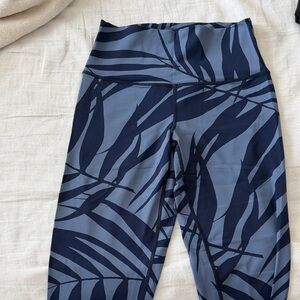 aerie Blue and Navy Printed High-Rise Leggings